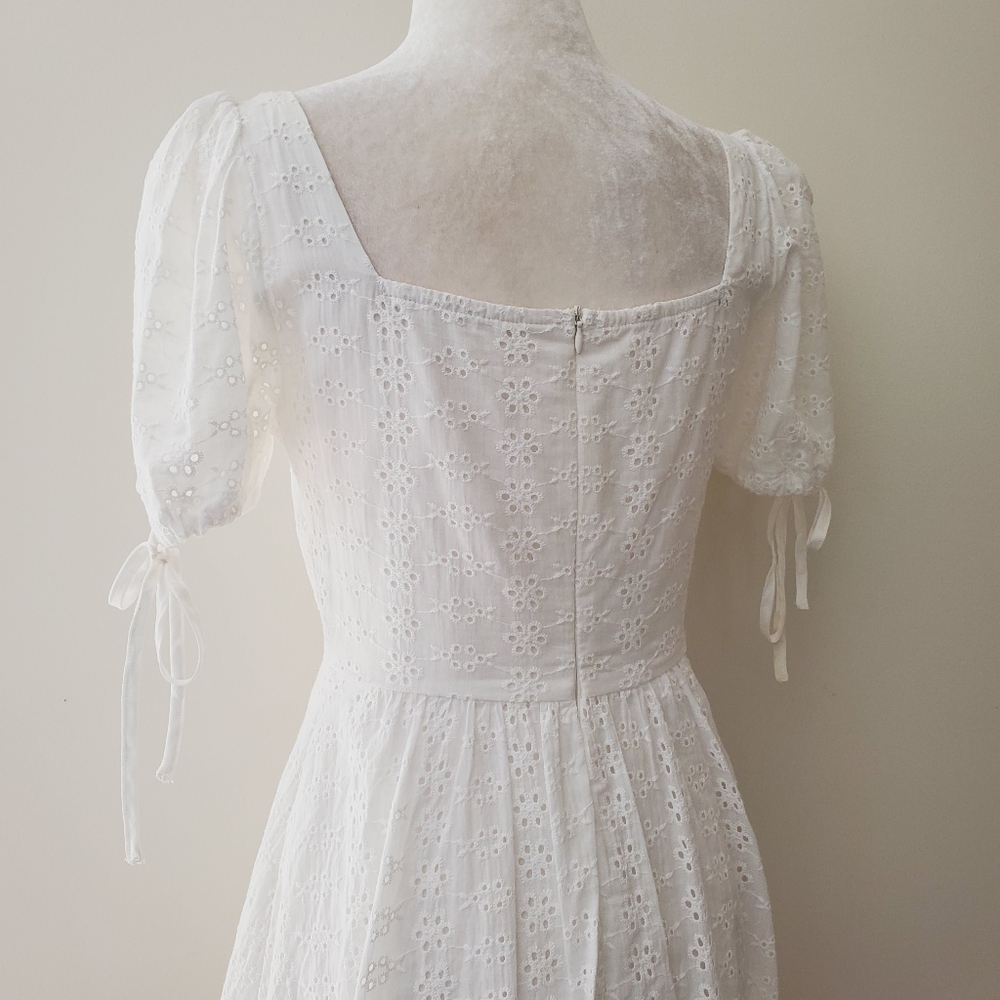 Shein Eyelet Lace Puff Sleeve Dress - Picture 6 of 13
